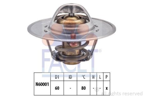 Термостат Skoda Felicia i 1.3 (94-98) (7.8465S) FACET 78465S