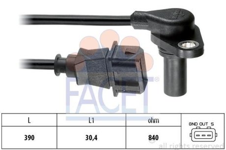 Датчик колінвала Octavia/Bora/Golf 1.6-2.3 96-07 FACET 90204