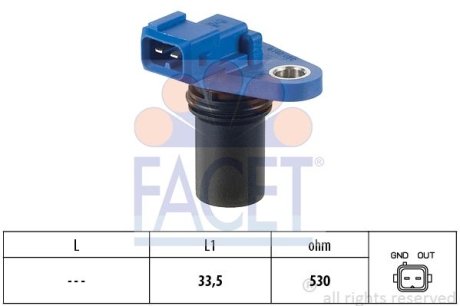 Датчик розподілвалу Ford/ Volvo C30, S40 II, V50 1.25-1.6, 95- FACET 90302