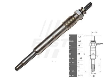 Свеча накала FAST FT82732