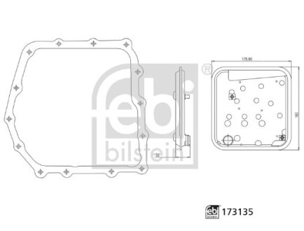 Фільтр масляний АКПП CHRYSLER VOYAGER 96-08, DODGE AVENGER USA з прокладкою (FEBI) FEBI BILSTEIN 173135