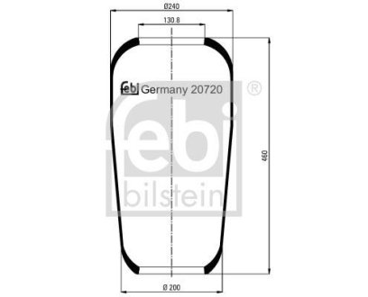 Пневморесора підвіски FEBI BILSTEIN 20720