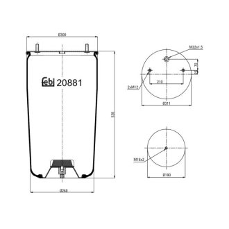 Пневморесора підвіски FEBI BILSTEIN 20881