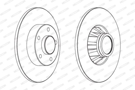 Гальмівний диск FERODO DDF1498C1
