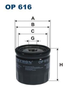 Фільтр оливи FILTRON OP 616