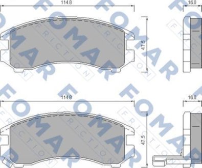 Колодки гальмівні дискові FOMAR FO 443681 (фото 1)