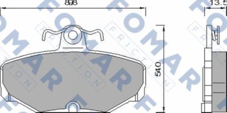 Колодки гальмівні дискові FOMAR FO 468981 (фото 1)