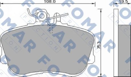 Колодки гальмівні дискові FOMAR FO 493781