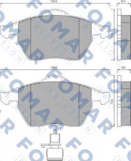 Колодки гальмівні дискові FOMAR FO 495781