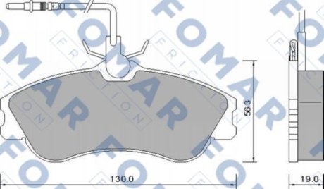 Колодки гальмівні дискові FOMAR FO 642681 (фото 1)