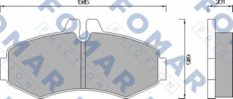 Колодки гальмівні дискові FOMAR FO 678681