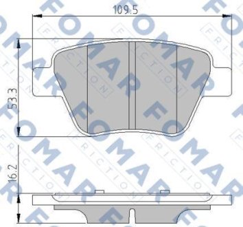 Колодки гальмівні дискові FOMAR FO 691581 (фото 1)