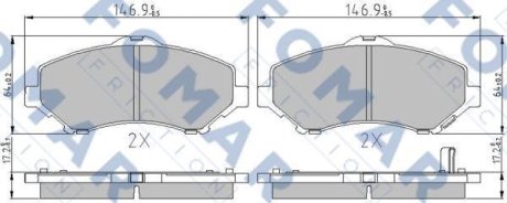 Колодки гальмівні дискові FOMAR FO 850083