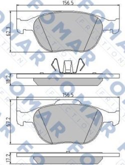 Колодки гальмівні дискові FOMAR FO 907781