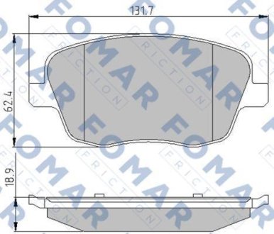 Колодки гальмівні дискові FOMAR FO 908081