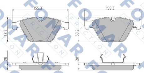 Колодки гальмівні дискові FOMAR FO 922681