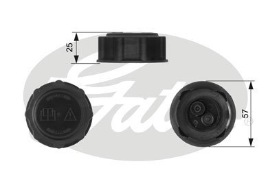 Кришка радіатора Gates RC233