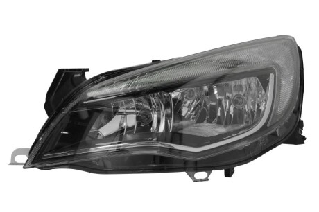 OPEL фара основна галоген з мотором,H7/H7 W21/5W лів.Astra J 12- HELLA 1EG 010 011-671