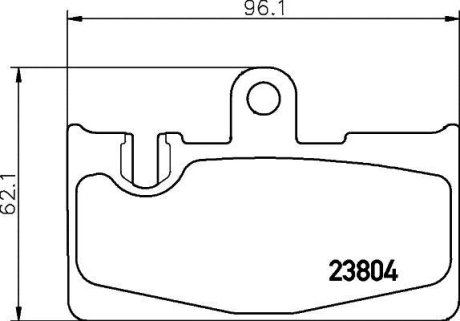 Гальмівні колодки зад. Lexus LS 00-06 HELLA 8DB355011-661