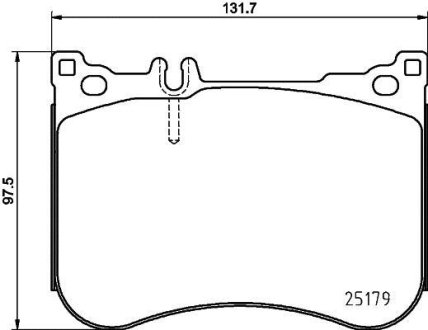 Гальмівні колодки пер. W222/W213 14- HELLA 8DB355021-211