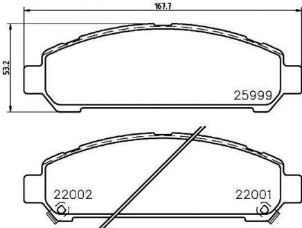 Гальмівні колодки пер. Venza 08-116 HELLA 8DB355021-821