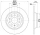 VW Диск тормозной задний AUDI A6 2.0i 2.4i 2.7TDI 2.8FSI 3.0i 05- (302*11.7) HELLA 8DD 355 111-181 (фото 1)