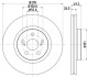 PRO TOYOTA гальмівний диск передн. Avensis 2.0d/2.4i 03- HELLA 8DD 355 111-651 (фото 1)
