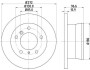 Гальмівний диск зад. Sprinter 308-316 96-06 (16mm) (PRO) HELLA 8DD355111-901 (фото 1)