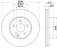 PRO DB Гальмівний диск пер. C204 E212 HELLA 8DD 355 114-201 (фото 1)