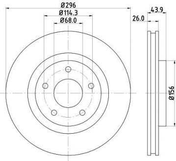 NISSAN диск гальмівний передн.X-Trail,Qashqai HELLA 8DD 355 114-601