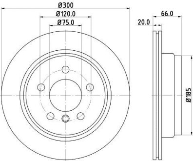 Гальмівний диск зад. F30/F80/F34/F31/F36/F33/F83 11- 1.5-3.0 (PRO) HELLA 8DD355118-271