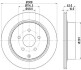PRO NISSAN диск гальмівний задн. Infiniti FX, Murano 03- HELLA 8DD 355 118-811 (фото 1)