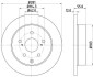 PRO TOYOTA гальмівнй диск задн. Rav 4 III,IV 2.0-2.2 06- HELLA 8DD 355 118-881 (фото 1)