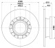 Гальмівний диск (задній) Ford Transit 12- HELLA 8DD355126-591 (фото 1)