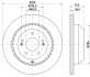 Гальмівний диск задн. Kia Sorento 15- HELLA 8DD355131-881 (фото 1)