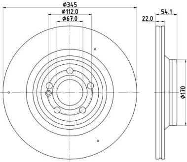 PRO HIGH CARBON DB гальмівний диск задн. GLE (V167, C167) GLS (X167) HELLA 8DD 355 132-321