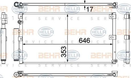 Конденсер кондиціонера HELLA 8FC 351 307-121