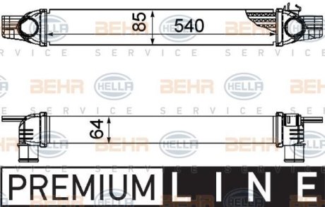 Радіатор наддуву HELLA 8ML 376 746-531