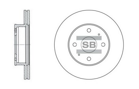 Диск гальмівний HYUNDAI VERNA 99-05 передн. (SANGSIN) Hi-Q (SANGSIN) SD1004