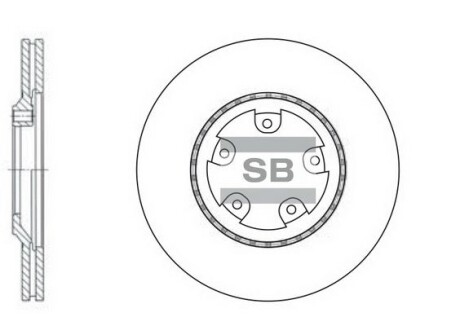 Диск гальмівний HYUNDAI NEW PORTER 96-04 GRACE 93-04 передн. (SANGSIN) Hi-Q (SANGSIN) SD1034