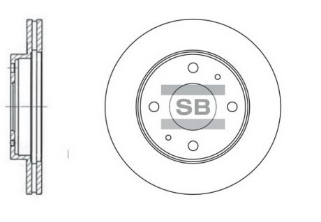 Диск гальмівний HYUNDAI SONATA передн. (SANGSIN) Hi-Q (SANGSIN) SD1042