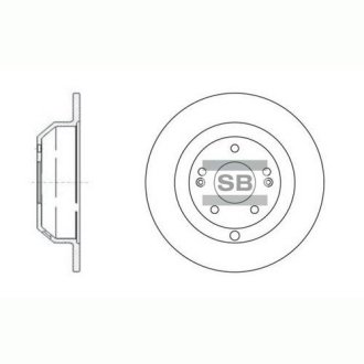 Диск гальмівний Hi-Q (SANGSIN) SD1072