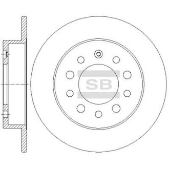 Гальмівний диск Hi-Q (SANGSIN) SD1083