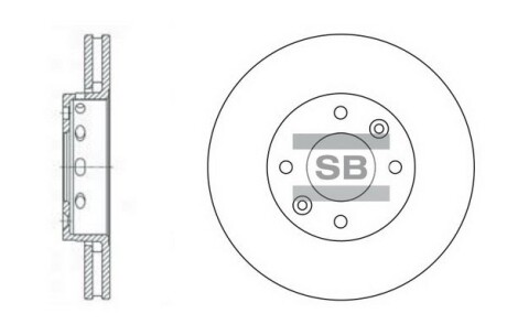 Гальмівний диск Hi-Q (SANGSIN) SD2001