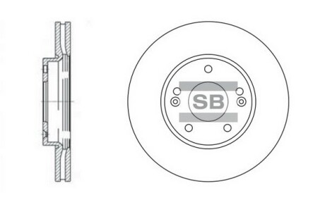 Диск гальмівний KIA CARENS 06 - передн. (SANGSIN) Hi-Q (SANGSIN) SD2002