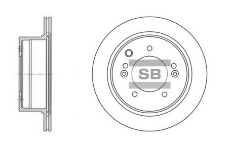 Диск гальмівний KIA SORENTO R задн. (SANGSIN) Hi-Q (SANGSIN) SD2013