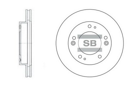 Диск гальмівний KIA SPORATIGE RETONA передн. (SANGSIN) Hi-Q (SANGSIN) SD2019