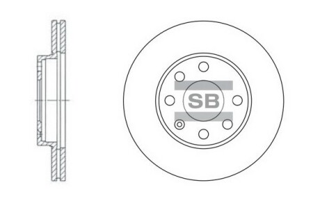 Диск гальмівний DAEWOO LANOS(SOHC) R13 передн. (SANGSIN) Hi-Q (SANGSIN) SD3004