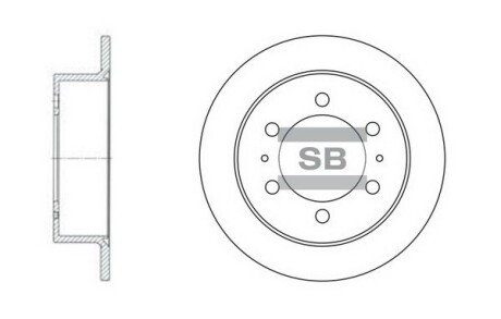 Диск гальмівний SSANGYONG MUSSO REXTON NEW KORANDO задн. (SANGSIN) Hi-Q (SANGSIN) SD3026