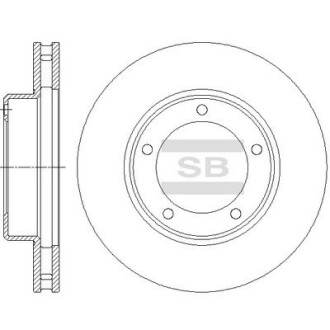 Гальмівний диск Hi-Q (SANGSIN) SD4037